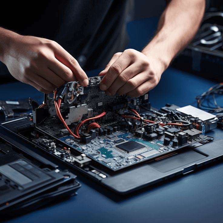 Technicians working